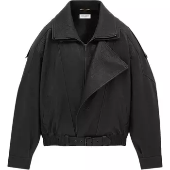 Кожаная куртка женская черная Saint Laurent
