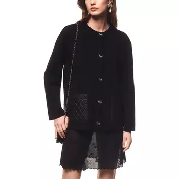 Кожаная куртка женская черный Chanel