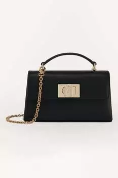 Кожаная маленькая сумка 1927 года Furla, черный
