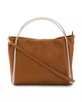 Кожаная плетеная сумка Made In Italy Giorgia Milani, цвет Cuoio