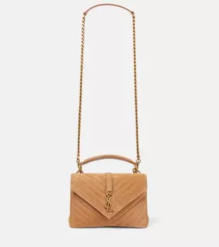 Кожаная средняя наплечная сумка Collge Medium Saint Laurent, Cinnamon