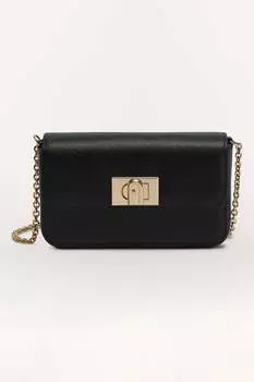 Кожаная сумка 1927 года с ремешком-цепочкой Furla, черный