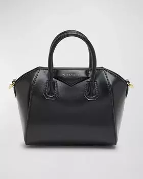 Кожаная сумка Antigona Toy с верхней ручкой Givenchy, цвет Black/Red