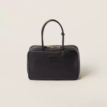 Кожаная сумка Beau Miu Miu, черный