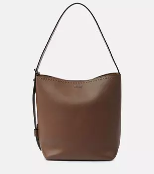 Кожаная сумка через плечо archetipo Max Mara, коричневый