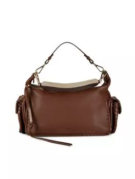 Кожаная сумка через плечо Chlo, цвет Dark Brown