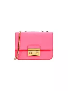 Кожаная сумка через плечо Furla, фуксия