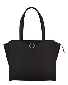 Кожаная сумка через плечо Gemini Salvatore Ferragamo, черный