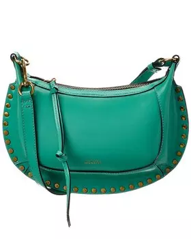 Кожаная сумка через плечо Isabel Marant Oskan Moon, зеленый
