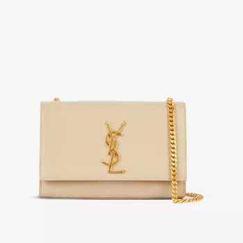 Кожаная сумка через плечо Kate Saint Laurent, бежевый