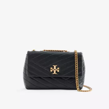 Кожаная сумка через плечо Kira Tory Burch, черный