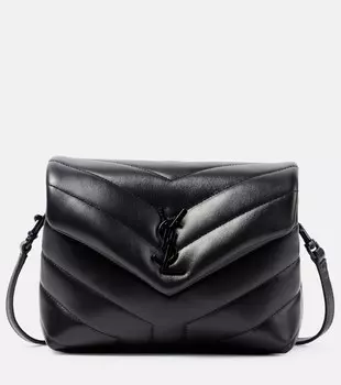 Кожаная сумка через плечо Loulou Toy Saint Laurent, черный