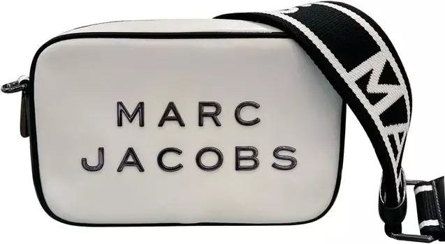 Кожаная сумка через плечо Marc Jacobs Flash, черный/белый