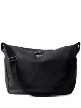 Кожаная сумка через плечо Prada, черный