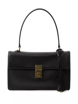 Кожаная сумка через плечо Prada, черный