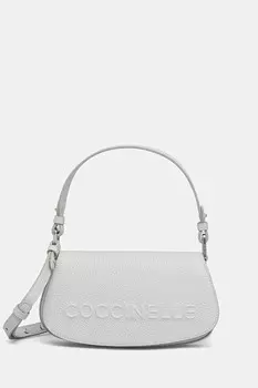 Кожаная сумка Coccinelle, серый