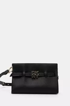 Кожаная сумка Dkny, черный