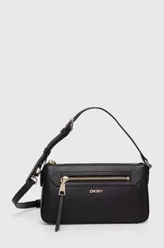 Кожаная сумка Dkny, черный