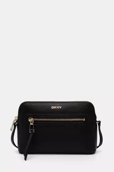 Кожаная сумка Dkny, черный