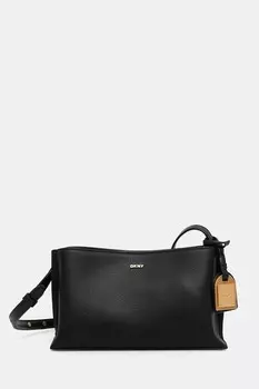 Кожаная сумка Dkny, черный