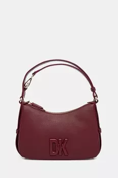 Кожаная сумка Dkny, гранатовый