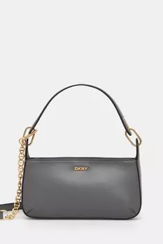 Кожаная сумка Dkny, серый