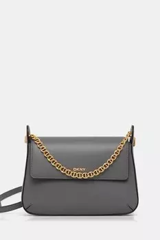 Кожаная сумка Dkny, серый