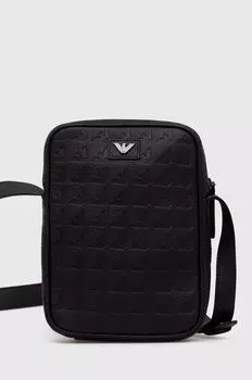 Кожаная сумка Emporio Armani, черный