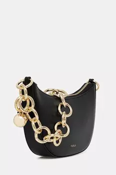 Кожаная сумка Furla, черный