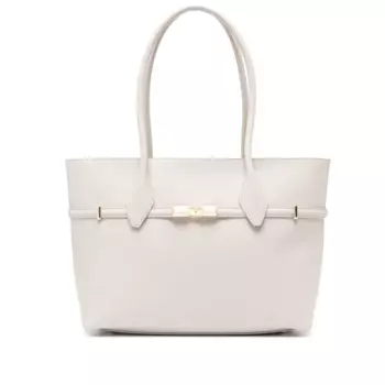 Кожаная сумка Furla Goccia, бежевый