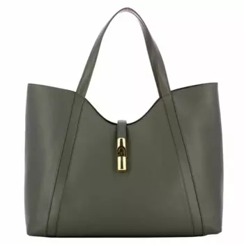 Кожаная сумка Furla, серый