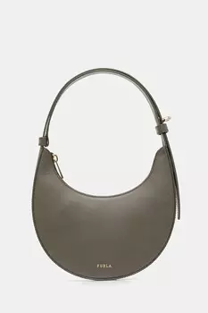 Кожаная сумка Furla, зеленый