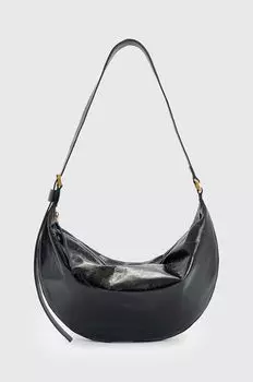Кожаная сумка HALF MOON AllSaints, черный