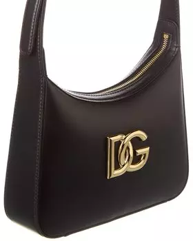 Кожаная сумка-хобо Dolce & Gabbana 3.5, черный