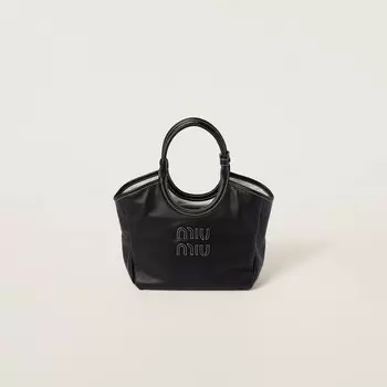 Кожаная сумка IVY Miu Miu, черный