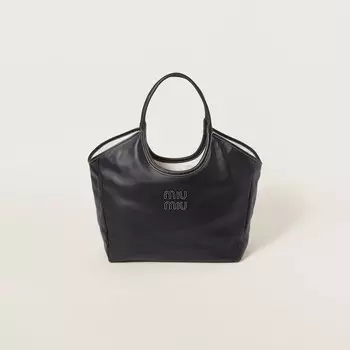 Кожаная сумка Ivy Miu Miu, черный