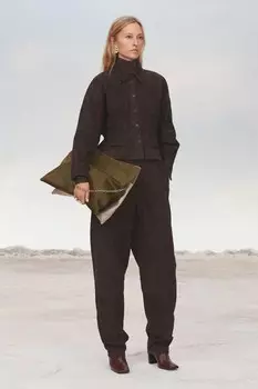 Кожаная сумка-клатч ZARA, разноцветный