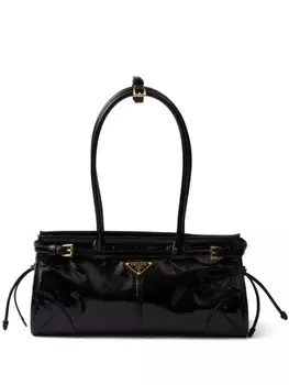 Кожаная сумка Prada, черный