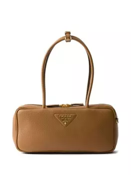 Кожаная сумка Prada, коричневый