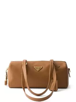 Кожаная сумка Prada, коричневый