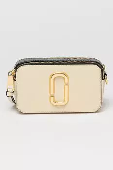 Кожаная сумка Snapshot Marc Jacobs, бежевый