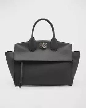 Кожаная сумка Studio Gancini с ручкой сверху Ferragamo