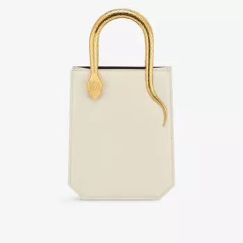 Кожаная сумка-тоут Serpenti Mary Katrantzou Bvlgari, белый