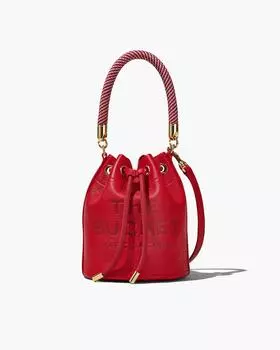 Кожаная сумка-ведро Marc Jacobs, цвет True Red