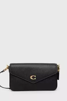 Кожаная сумочка Coach, черный
