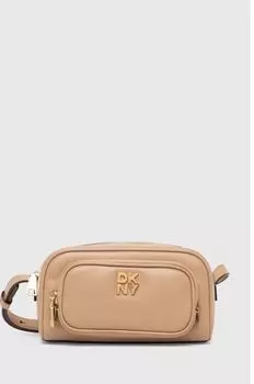 Кожаная сумочка Dkny, бежевый