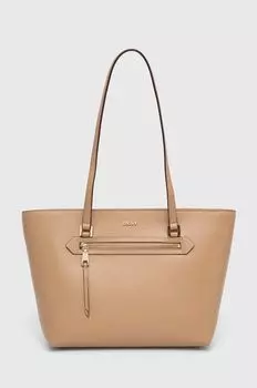 Кожаная сумочка Dkny, бежевый