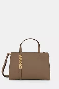 Кожаная сумочка Dkny, бежевый
