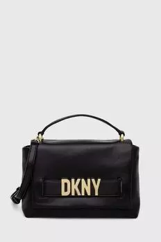 Кожаная сумочка Dkny, черный