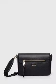 Кожаная сумочка Dkny, черный